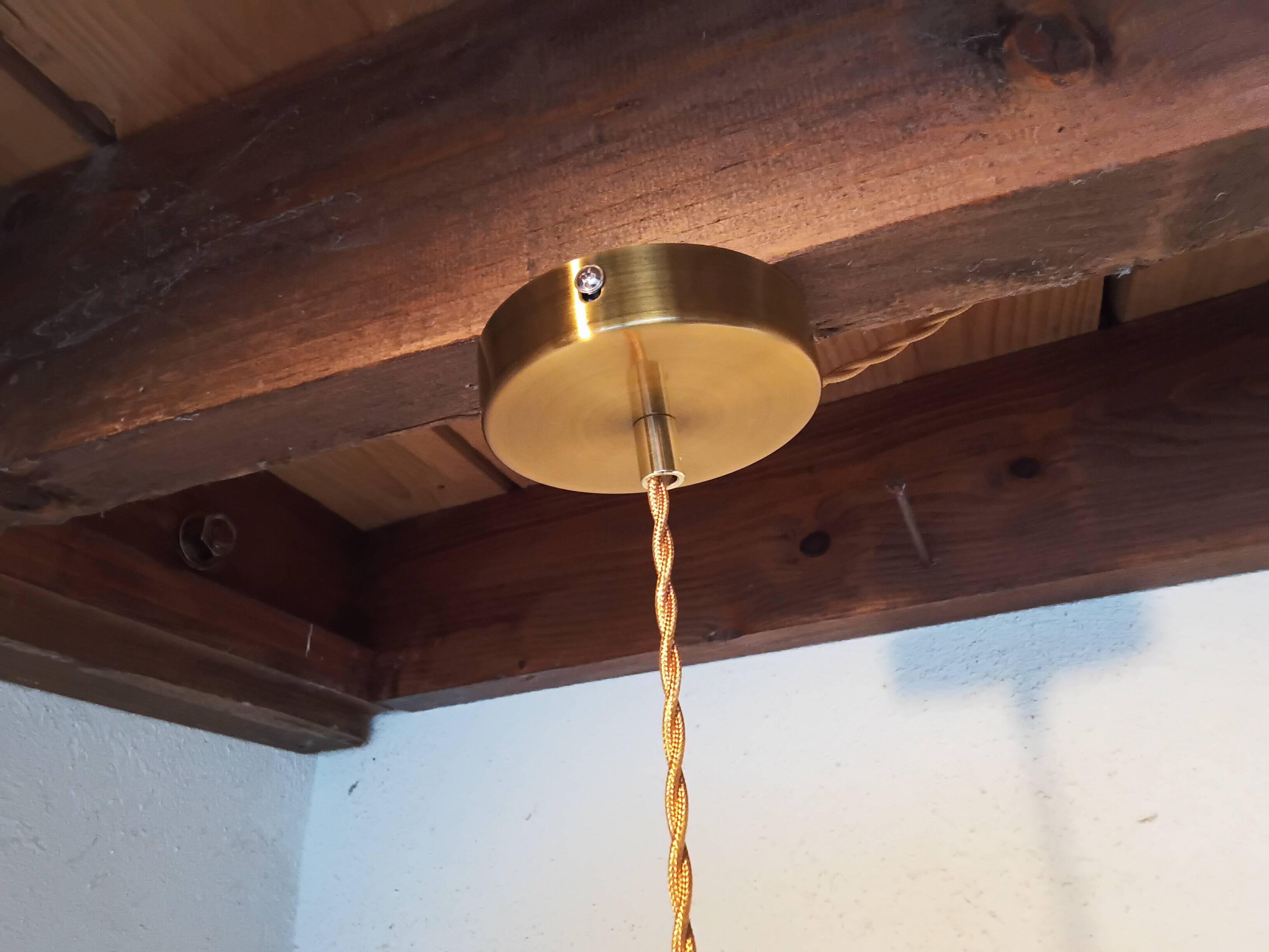 Vintage chiseled glass pendant light