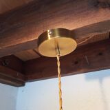 Vintage chiseled glass pendant light