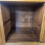 Art Decò sideboard in walnut stained beech open space design