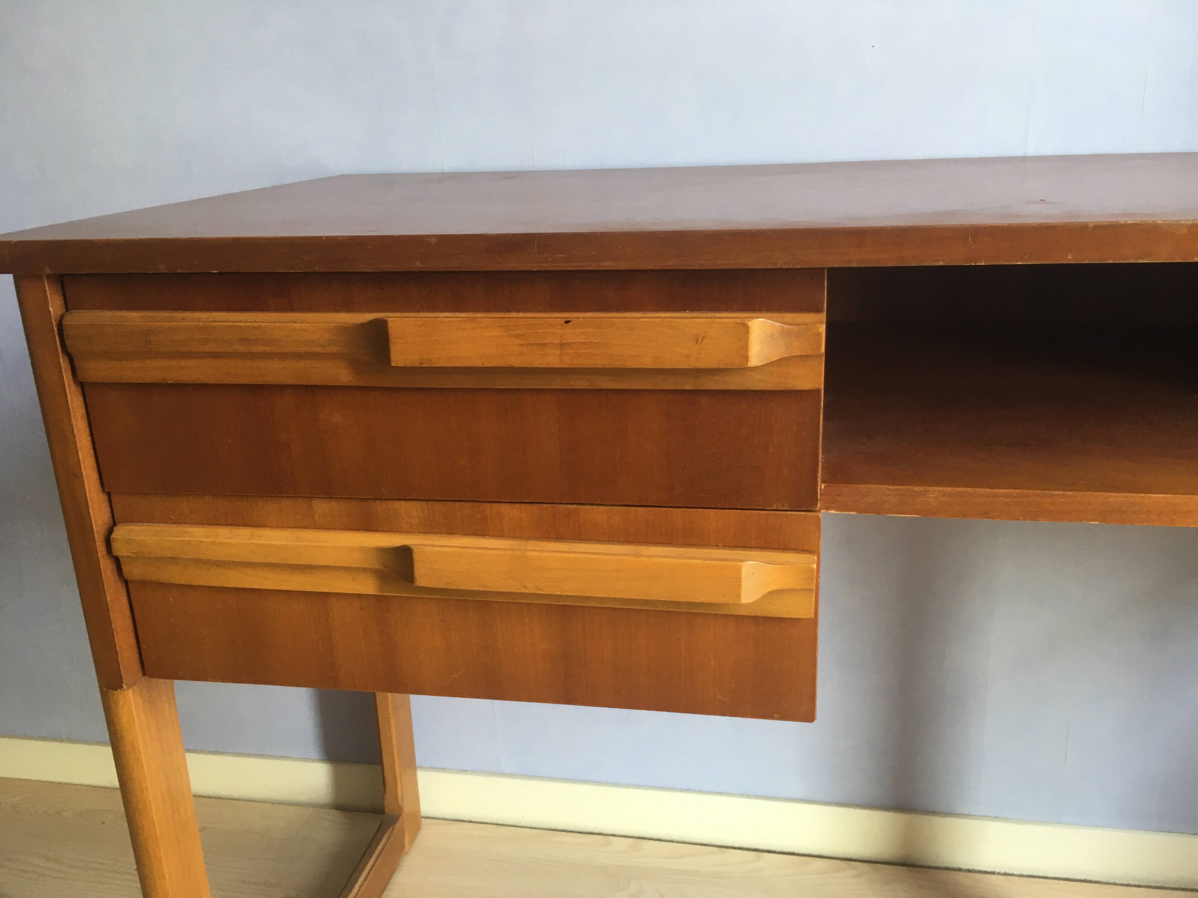 Vintage wooden desk, Scandinavian style, 1970s