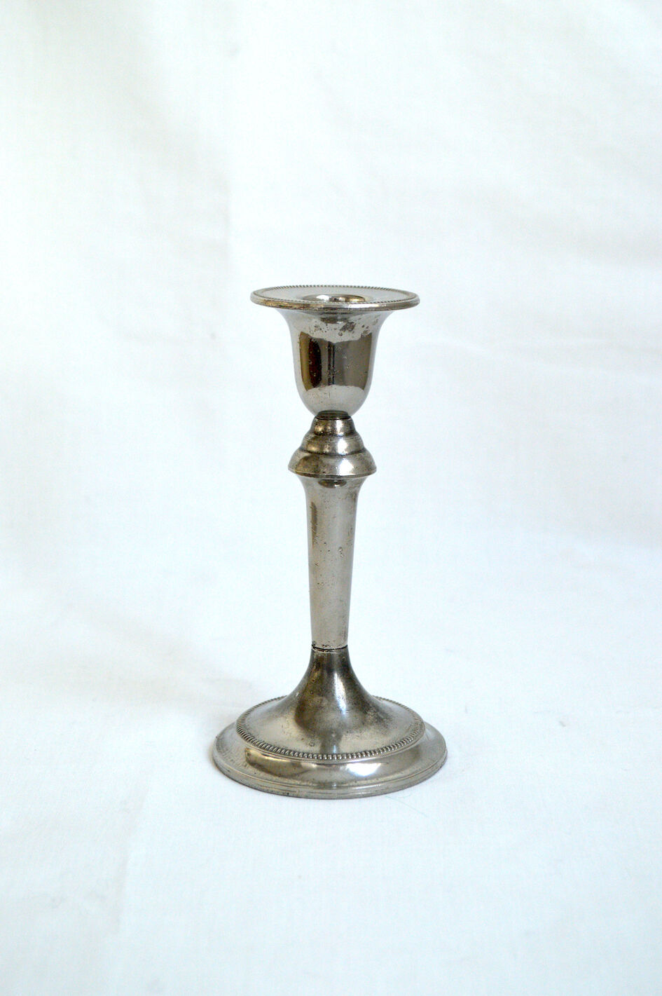 Silver candle holder
