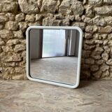 White tubular metal frame mirror