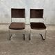 Paire de chaises chromées vintage 1970