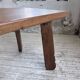 Brutalist oak table by De Puydt, Belgium 1970