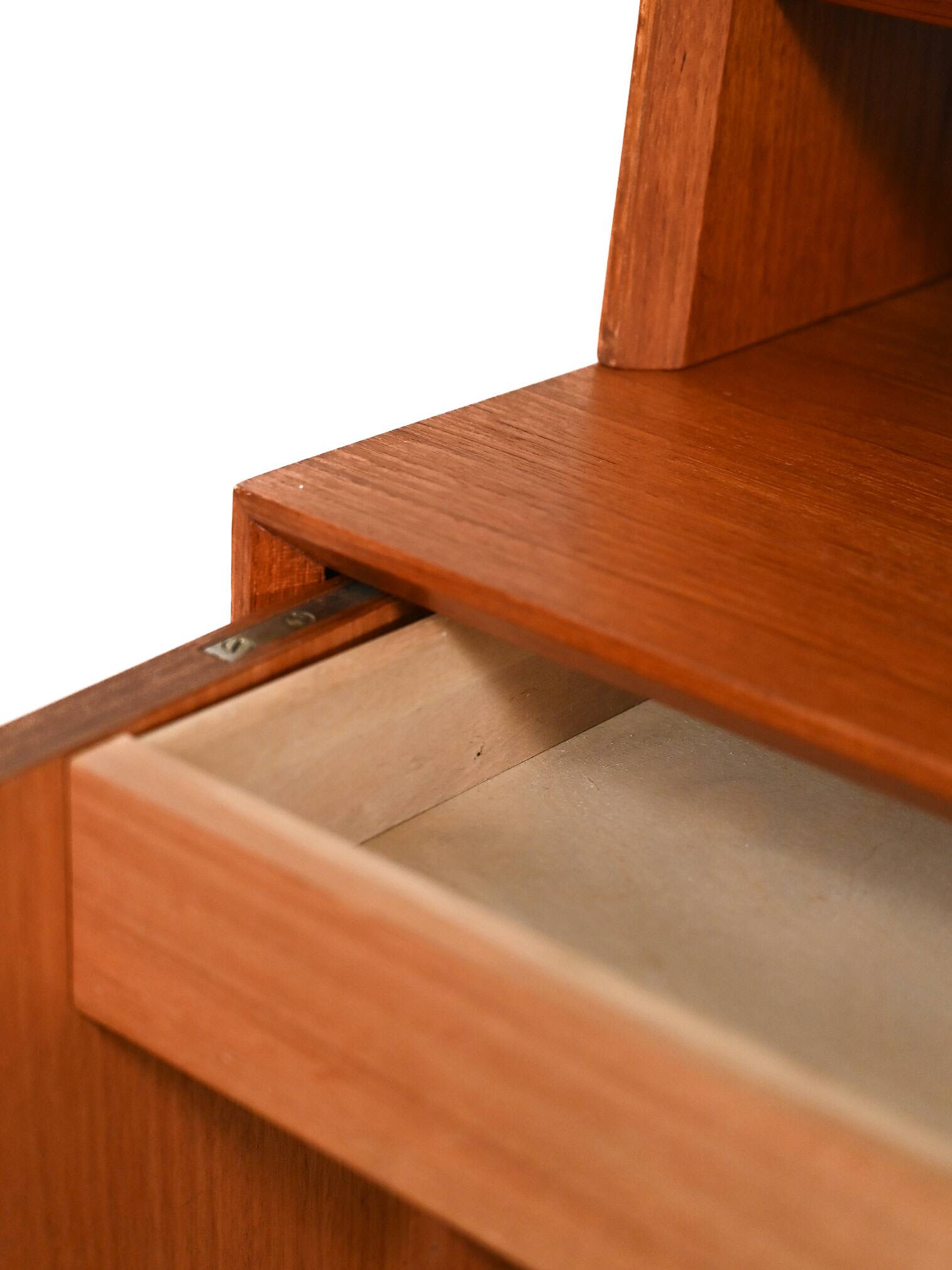 Scandinavian teak bookcase with cabinet, 1950s–1960s