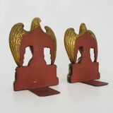 Pair of Hollywood Regency golden eagle bookends by Borghese. 60s