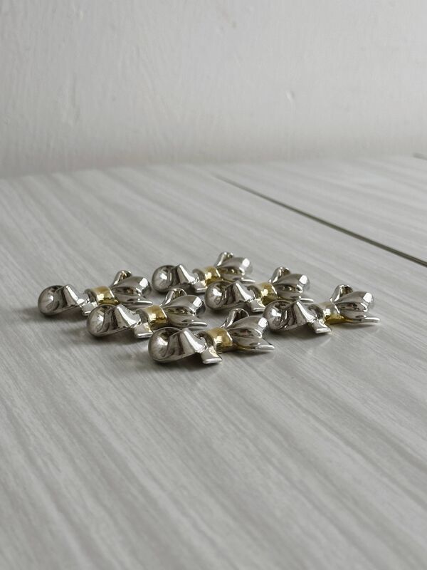 Lot de 6 porte-noms - porte couteaux en forme de nœud