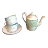Set of 2 tea cups with teapot