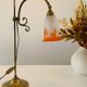 Antique desk lamp - Tulip glass paste signed Muller Frères