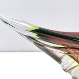 Bol ou centre de table en verre Sommerso marron par Seguso, Italie