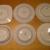Set of 6 different dessert plates