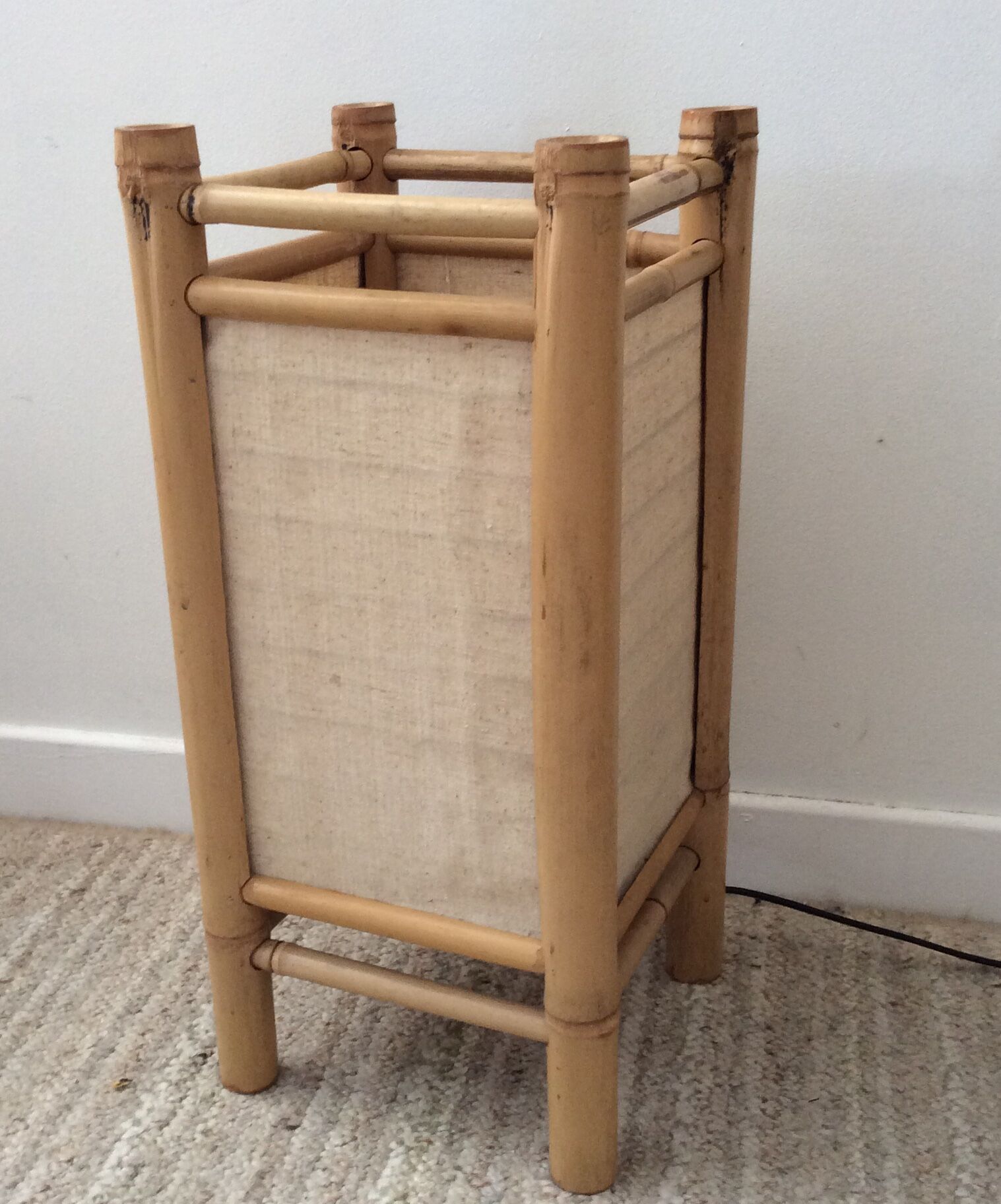 Rattan bamboo lamp from the 60s-70s