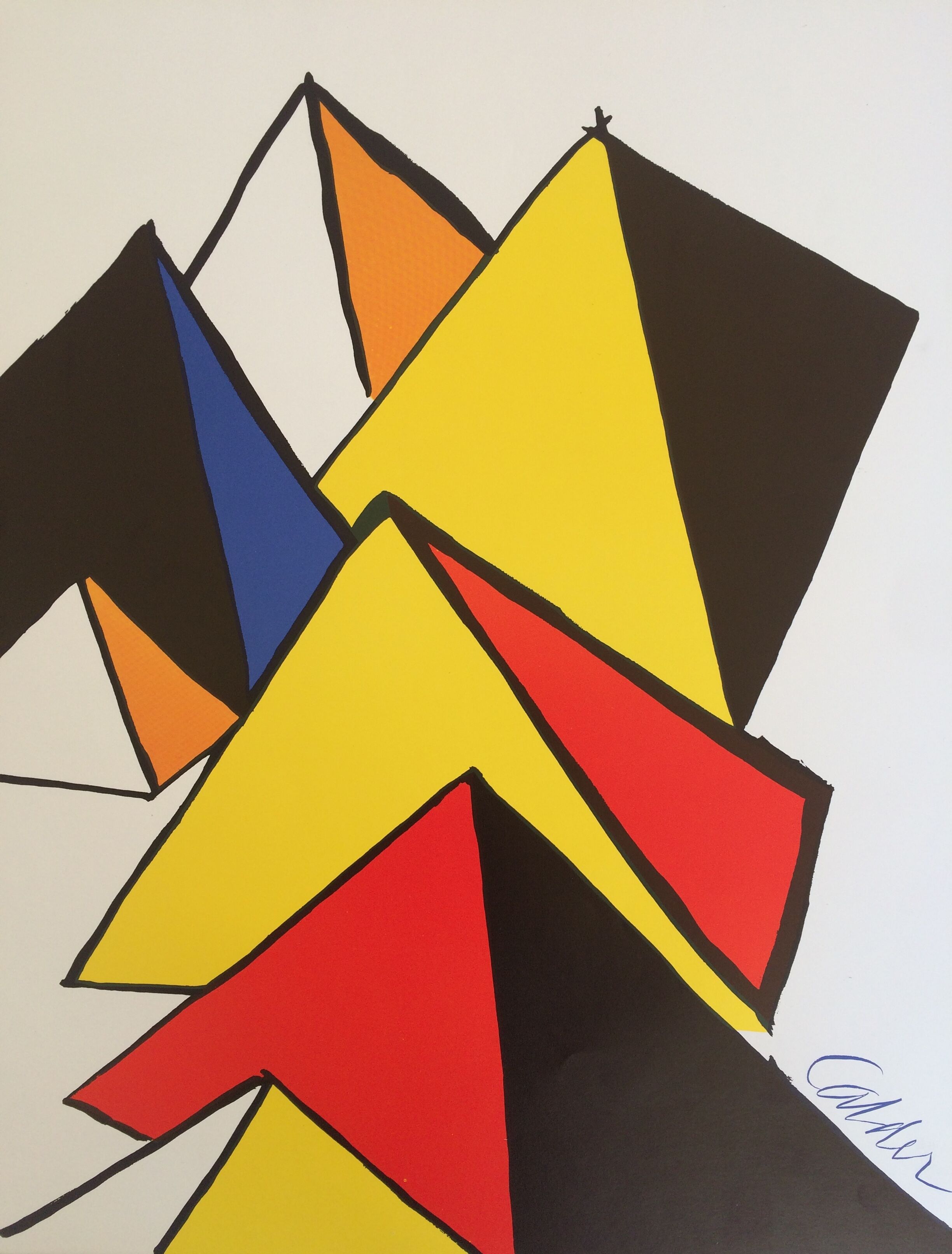 Alexander CALDER, Galerie Jacques Damas, Pyramides, 1980. Original exhibition poster