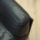 Black leather pouf/armchair, Italian design, 1960s, made in Italy.