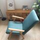 Fauteuil scandinave année 1950 velours