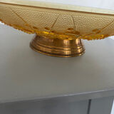 Saladier en verre pied en laiton