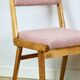 Vintage fuchsia boucle chairs - set of 6