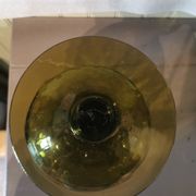 Vase tulipe vintage verre ambré