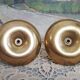 Pair of brass cellar rat candlesticks