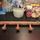 Wall coat rack 5 wooden hooks