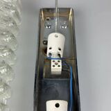 60s 70s wall lamp Limburg Germany Wall Sconce Ice Glass Chrome Space Age
