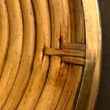 Round rattan and brass underside, 1960