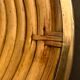 Round rattan and brass underside, 1960