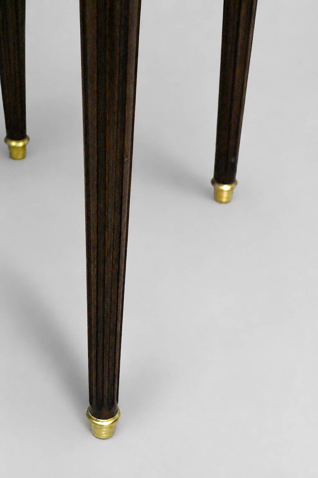 Pair of Louis XVI Style Nightstands with White Carrara Marble