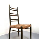 Series of 4 italian chairs with high backs vintage from the 50s