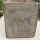 Old crate has plums wood