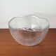 Large vintage Swedish glass bowl with floral decoration by Ann Wärff for Kosta Boda, 1970s.