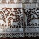 White cotton lace embroidery shelf or fireplace border