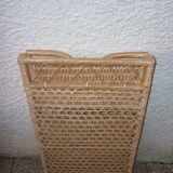 Rattan and wicker folding shelf