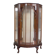 English Art Deco display cabinet on ornate legs, 1930s