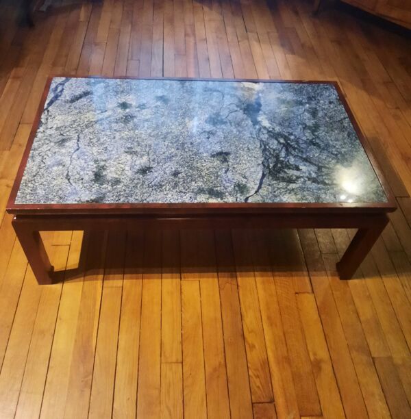 Table basse en granit bleu, 1970-1980