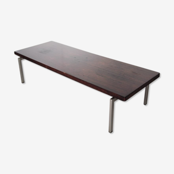 Coffee table rosewood and metal, Netherlands, 1960
