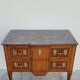 Commode sauteuse Louis XVI en marqueterie 19ème