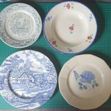 Set of 4 old plates