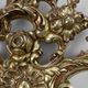 20th Century Ornate metal Louis XVI Wall Mirror with rococo Flourishes, Fra