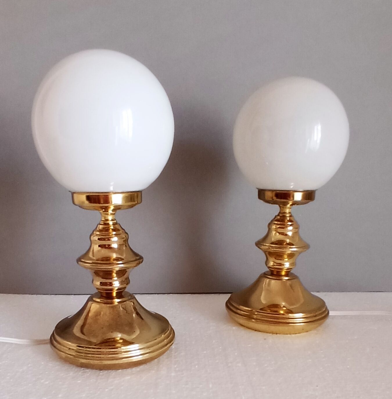 Pair of golden lamps