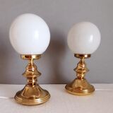 Pair of golden lamps
