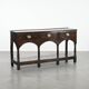 Table d'appoint/commode anglaise ancienne du XVIIIe siècle en chêne