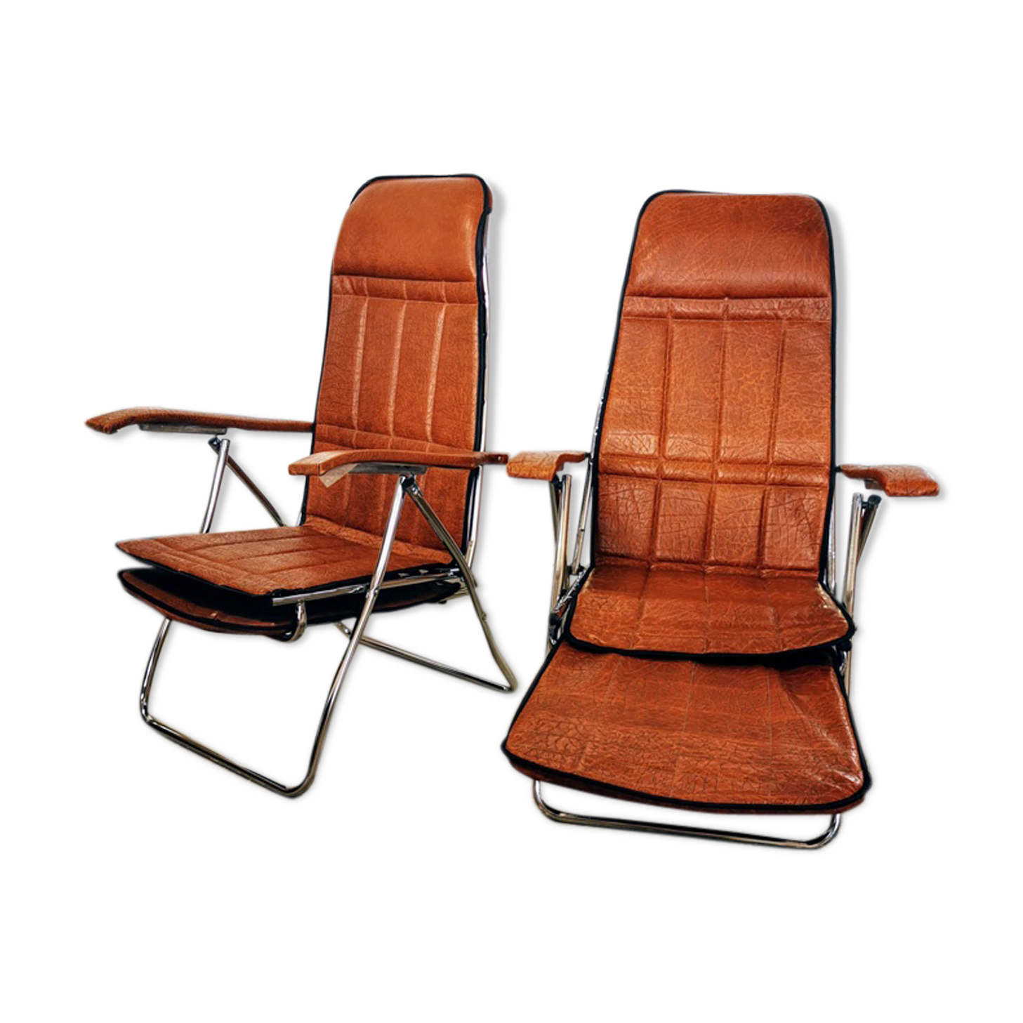 Pair of Italian reclining chairs Maule Marga from the 1970s