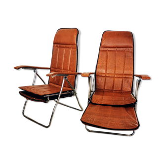 Pair of Italian reclining chairs Maule Marga from the 1970s