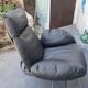 Armchair Arketipo Model Jupiter polyurethane shell grey beige black leather