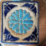 Blue ceramic elephant, beige