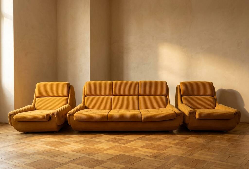 Living room set, mid-century, Jitona, 1970s, Czechoslovakia