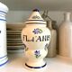 Fl apothecary jar. hand-painted earthenware anis