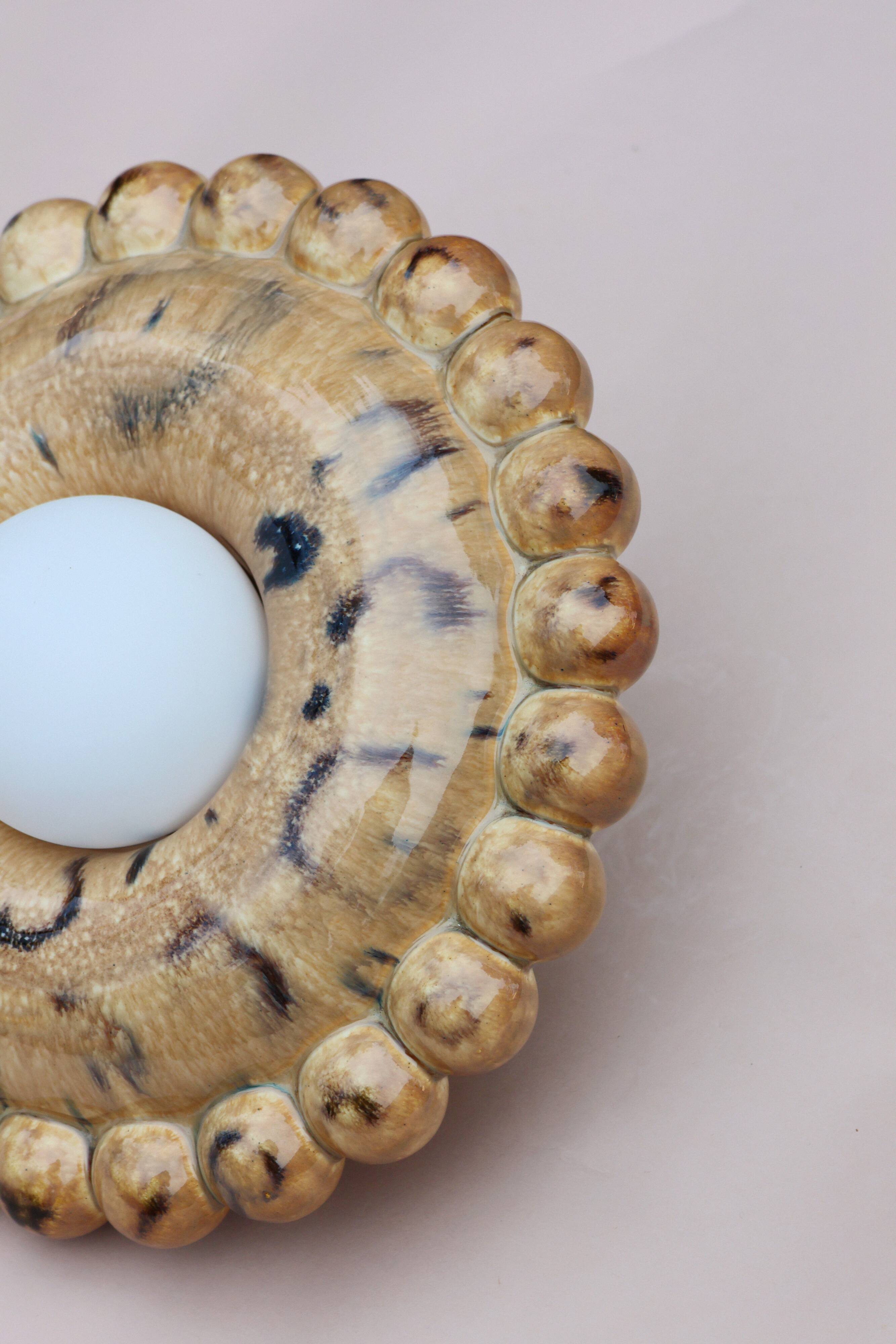 Luna Tall Leo Moka 1 Wall Lamp