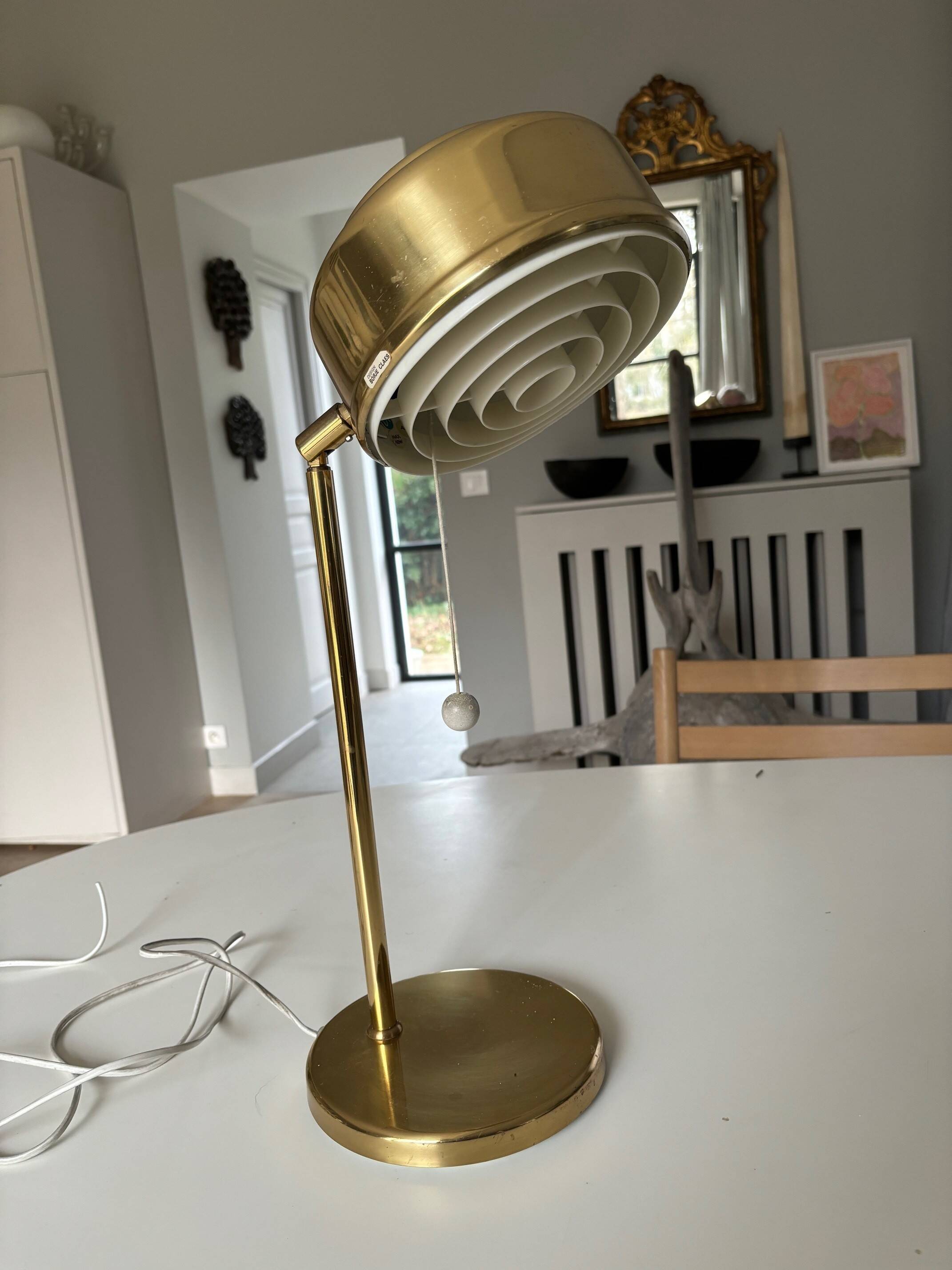 Borje Claes brass articulated lamp - Sweden 1970s